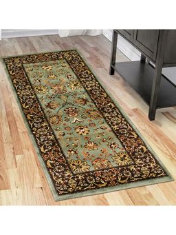 OBSESSIONS - Polypropylene Heat Set Traditional Carpet Green (2.5 x 5 Feet)