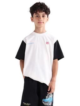 RARE ONES - Graphic Printed Panelled T-Shirt