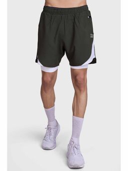 FUAARK - 2 In 1 Mesh Running Shorts For Men's-Olive