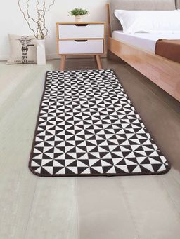 Saral Home - Cotton Jacquard Multi Purpose Runner-Brown-45X120 Cm