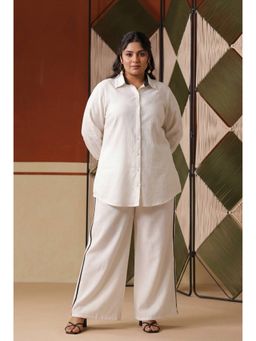 Scakhi - White Plus Size Co-Ord Set