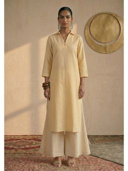 LAALZARI - Sand Beige Relaxed Co-Ord Set