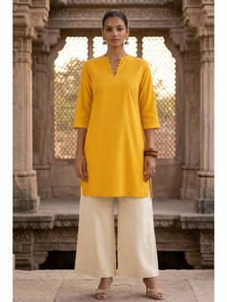 LAALZARI - Mustard Minimal Co-Ord Set