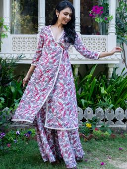 HOUSE OF JAMOTI - Nafeesha Angrakha Kurta With Sharara