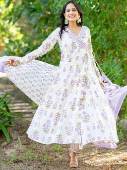 HOUSE OF JAMOTI - Lavisha Floral Anarkali Kurta With Pant & Dupatta