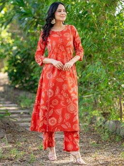 HOUSE OF JAMOTI - Tangerine Lark Kurta With Pant