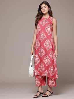 CAYMAN - Ethnic Motifs Printed Pure Cotton Kurta With Pant