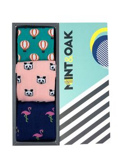 Mint & Oak - Fun With Colours - Giftbox Set Of 3 Socks