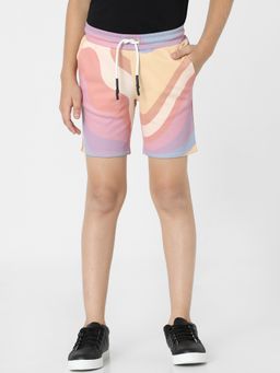Jack & Jones Junior - BOYS Pink Abstract Print Co-ord Set Shorts