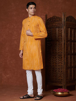 Fabindia - Cotton Striped Slim Fit Long Kurta