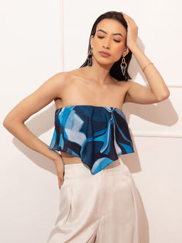 RSVP by Nykaa Fashion - Multicolor Abstract Handkerchief Tube Top