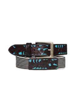 Celtic - Artisan Elegance Leather Hand-Tooled and Webbing Belt