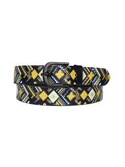 Celtic - Vibrant Chic Stand Out with Leather Yellow Printing Belt