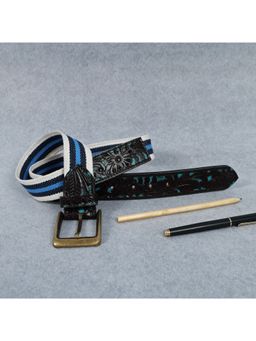 Celtic - Hand-Carved Black Leather Belt