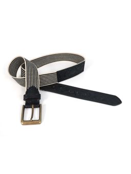 Celtic - Black Hand-Carved Black Leather Belt