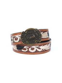 Celtic - Handcrafted Tan Leather Belt