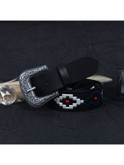 Celtic - Premium Black Leather Polo Belt