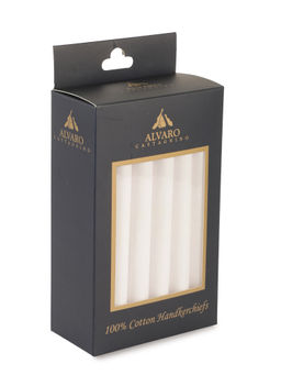 Alvaro Castagnino - Men Pack Of 6 White Coloured Handkerchiefs Gift Set