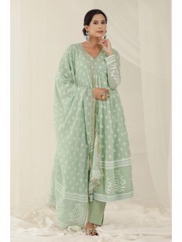 Pink Cactii - Nagma Anarkali Kurta & Pant with Dupatta (Set of 3)