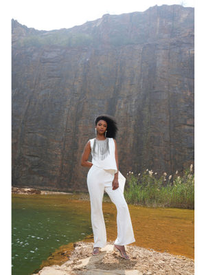 Iris satin jumpsuit