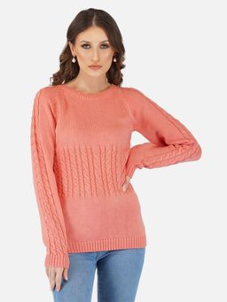 JOE Hazel - Women Peach Colour Pina Colada Jumper