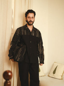 The Terra Tribe - Upcycled Handwoven Arizona Black Shirt