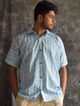 Sundarii - Sky Is Blue - Printed Shirt