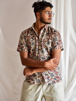 Sundarii - Ramen - Beige Printed Shirt