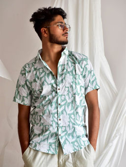 Sundarii - Mosaic - Green Printed Shirt