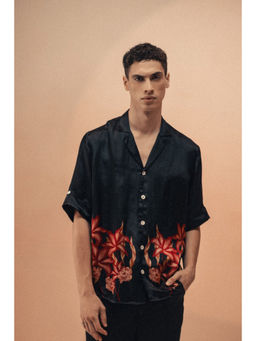 TheRealB - Men Satin Notched Shirt