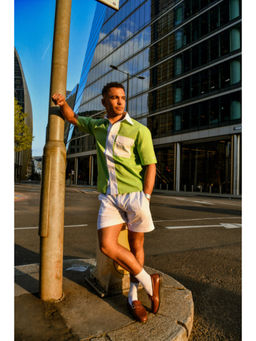 TheRealB - Men Two-Tone Contrast Cotton Poplin Shirt