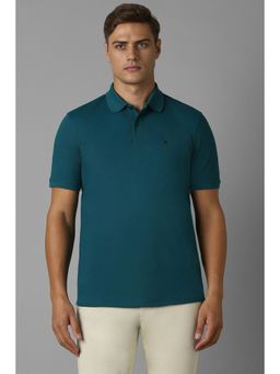 Louis Philippe - Men's Golf Leisure Pique Solid Polo T-shirt with Active Stretch
