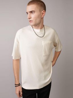 American Eagle - Men White Ae Utility Oversized Waffle Tee
