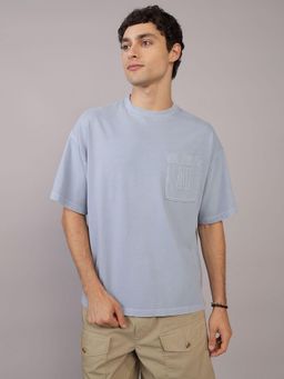 American Eagle - Men Blue Ae Oversized Pocket T-Shirt