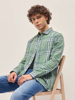 The Bear House - Mens Cotton Checked Slim Fit Shirt