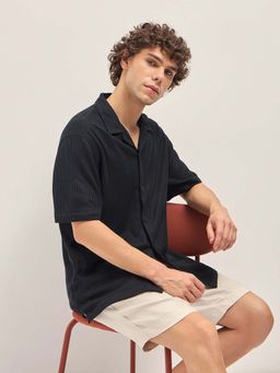 The Bear House - Mens Self Design Casual Shirt