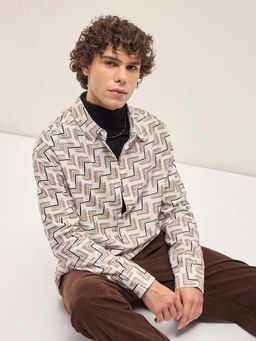 The Bear House - Mens Abstract Printed Shirt