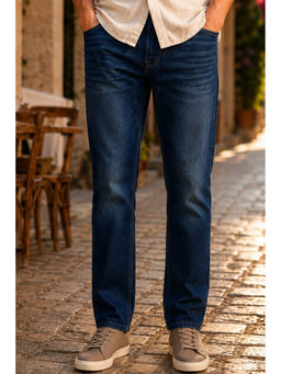Louis Philippe - Men Blue Mid Regular Fit Jeans