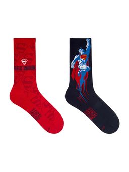 Balenzia - Men Justice League Superman Crew Socks (Pack of 2)