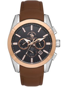 Santa Barbara Polo & Racquet Club - Brown Dial Chronograph Analog Watch for Men SB.1.10444-4 (Medium)