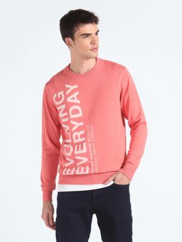 Flying Machine - Brand Print Cotton Sweater