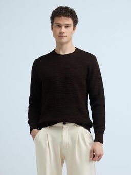 Flying Machine - Textured Crew Neck Sweater