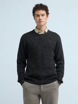 Flying Machine - Textured Crew Neck Sweater