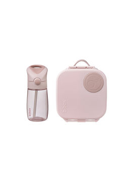 b.box - Pink Solid Plastic Lunch Box with Bottle