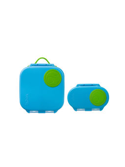b.box - Blue Solid Plastic Snack Box with Lunch Box