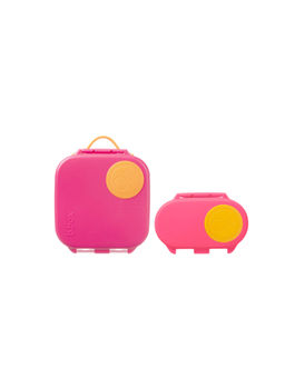 b.box - Pink Solid Plastic Snack Box with Lunch Box