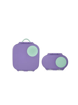 b.box - Purple Solid Plastic Snack Box with Lunch Box