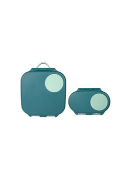 b.box - Green Solid Plastic Snack Box with Lunch Box