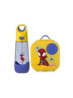 b.box - Yellow Solid Plastic Lunch Box with Bottle