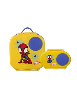 b.box - Yellow Printed Plastic Snack Box with Lunch Box